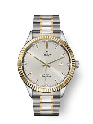 Tudor Style, Stainless Steel and Yellow Gold with Diamond-set, 41mm, Ref# M12713-0009