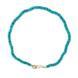 Turquoise Hook   Loop Necklace