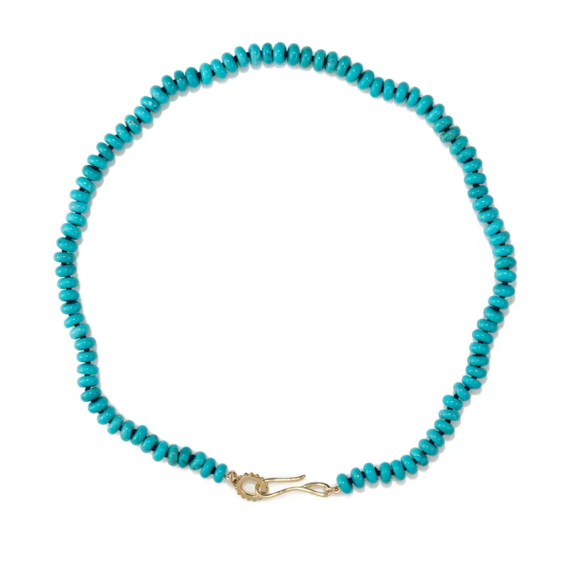 Turquoise Hook   Loop Necklace