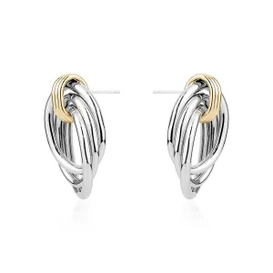 TWO TONE BOLD STATEMENT EARRINGS