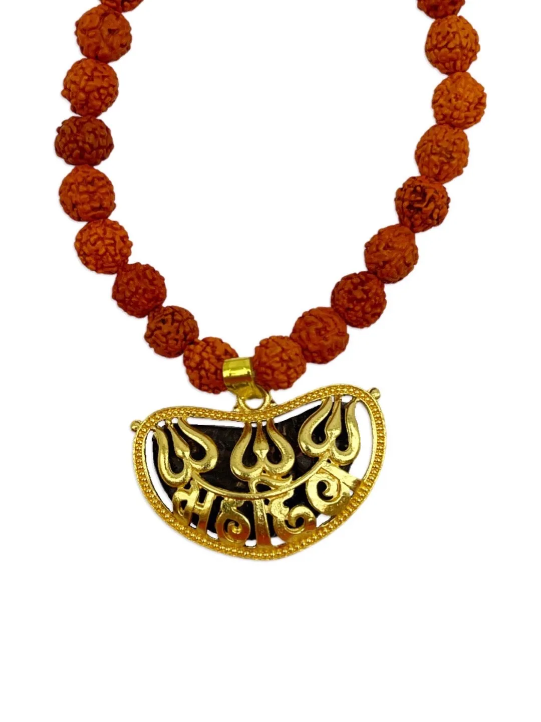 Unique Bracelet With Gold Plated MAHAKAL Pendant Rudraksha Bracelet
