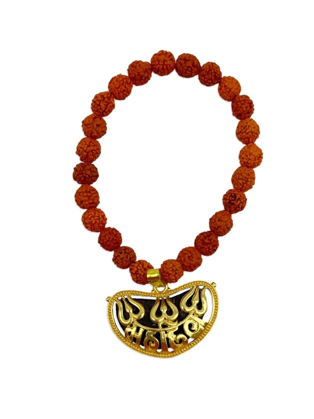 Unique Bracelet With Gold Plated MAHAKAL Pendant Rudraksha Bracelet