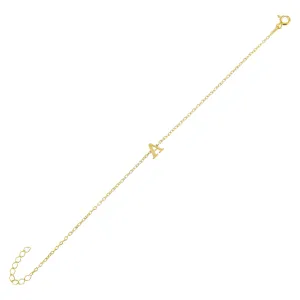 Uppercase Solid Initial Bracelet