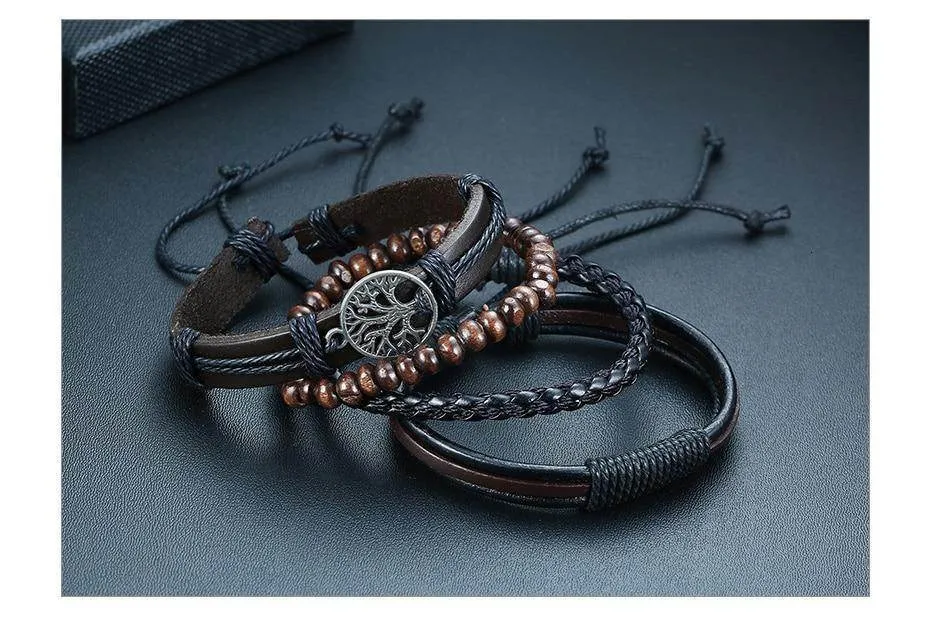 VacationGrabs Men's Vintage Style Bracelets Set