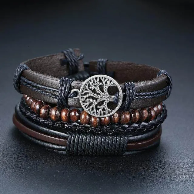 VacationGrabs Men's Vintage Style Bracelets Set