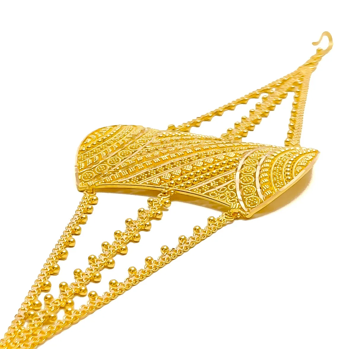 Versatile Upscale 22k Gold Statement Bracelet