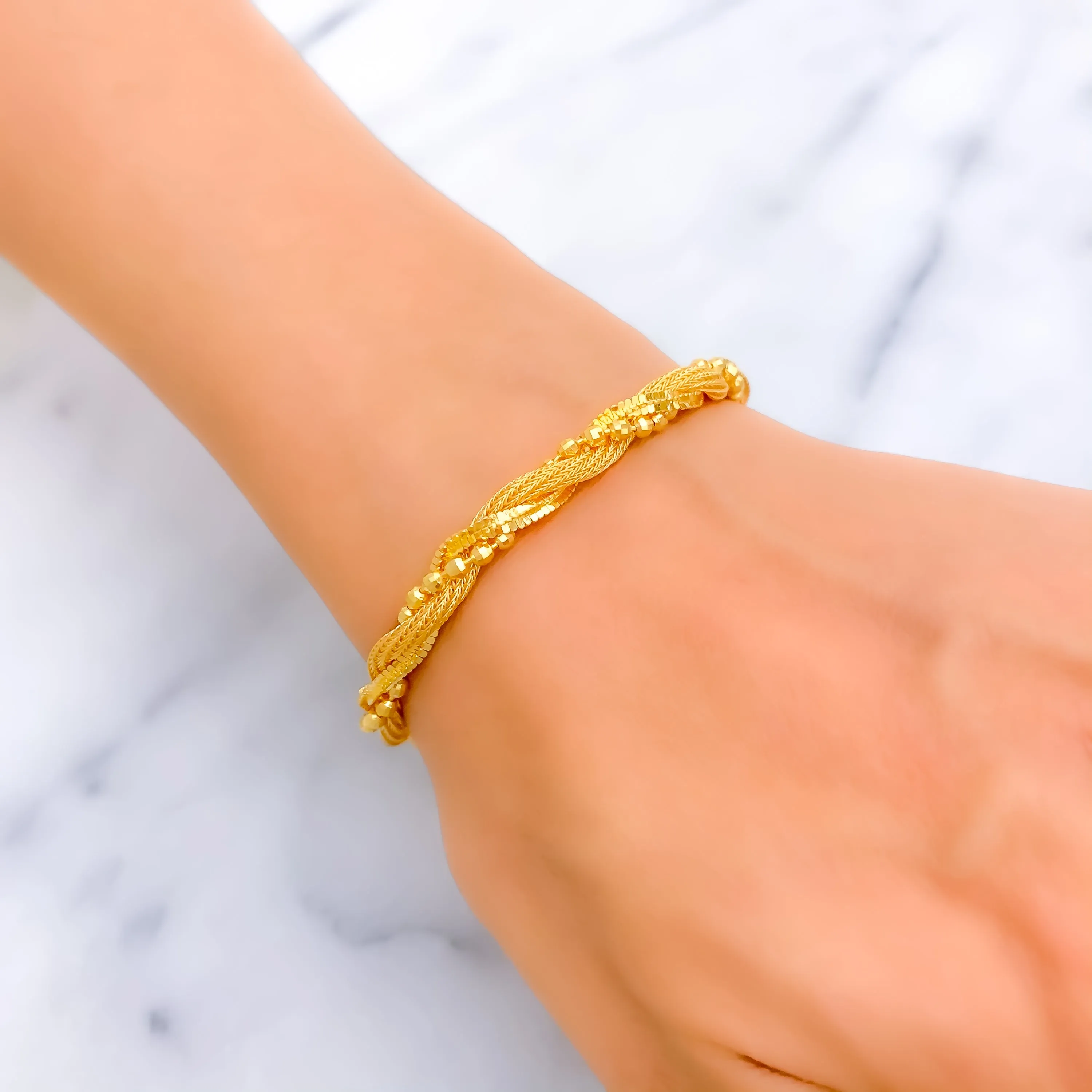 Vibrant Sophisticated 22K Gold Bracelet