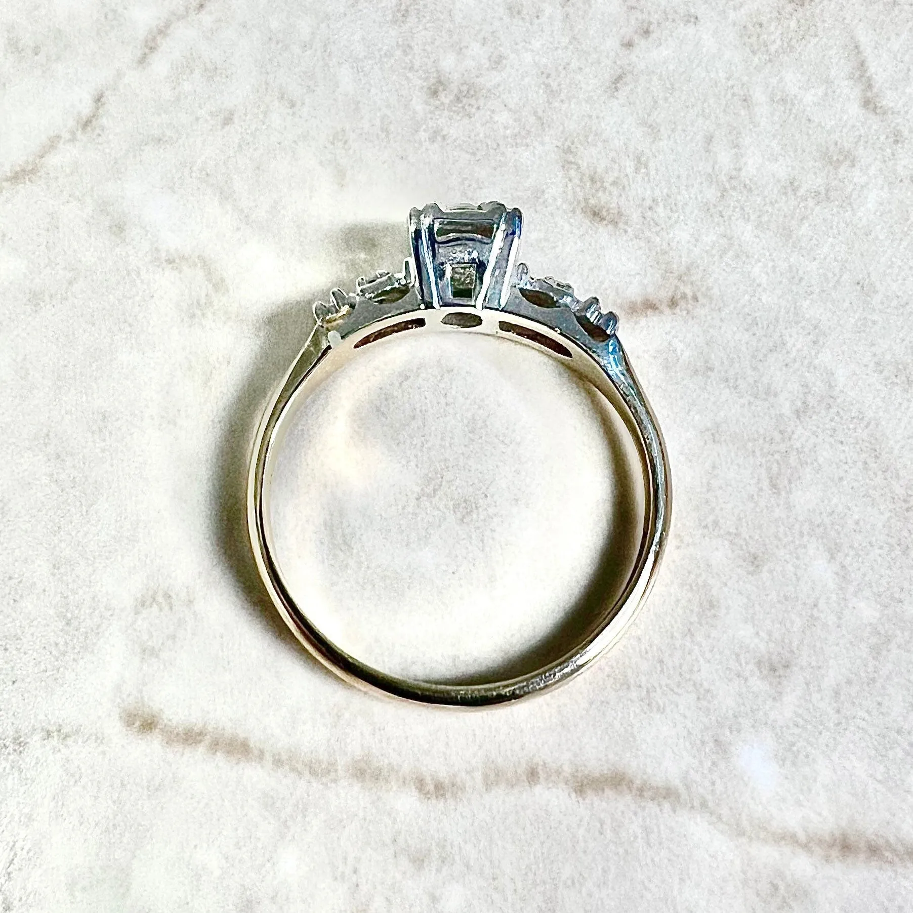 Vintage 1940’s 14 Karat Two-Tone Gold Diamond Engagement Ring