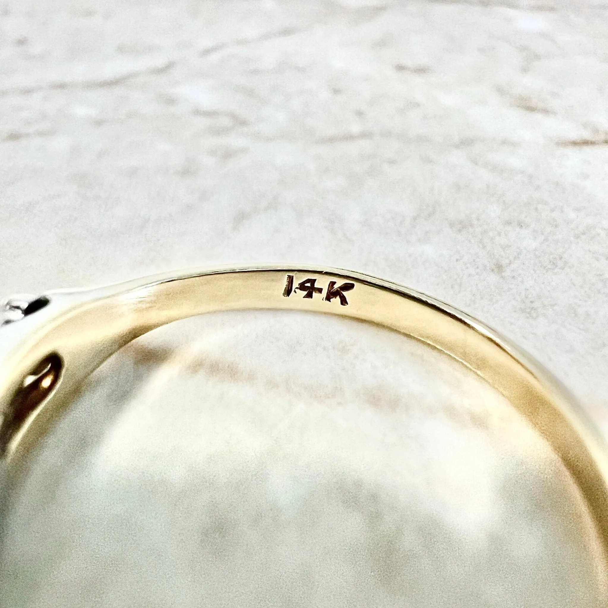 Vintage 1940’s 14 Karat Two-Tone Gold Diamond Engagement Ring