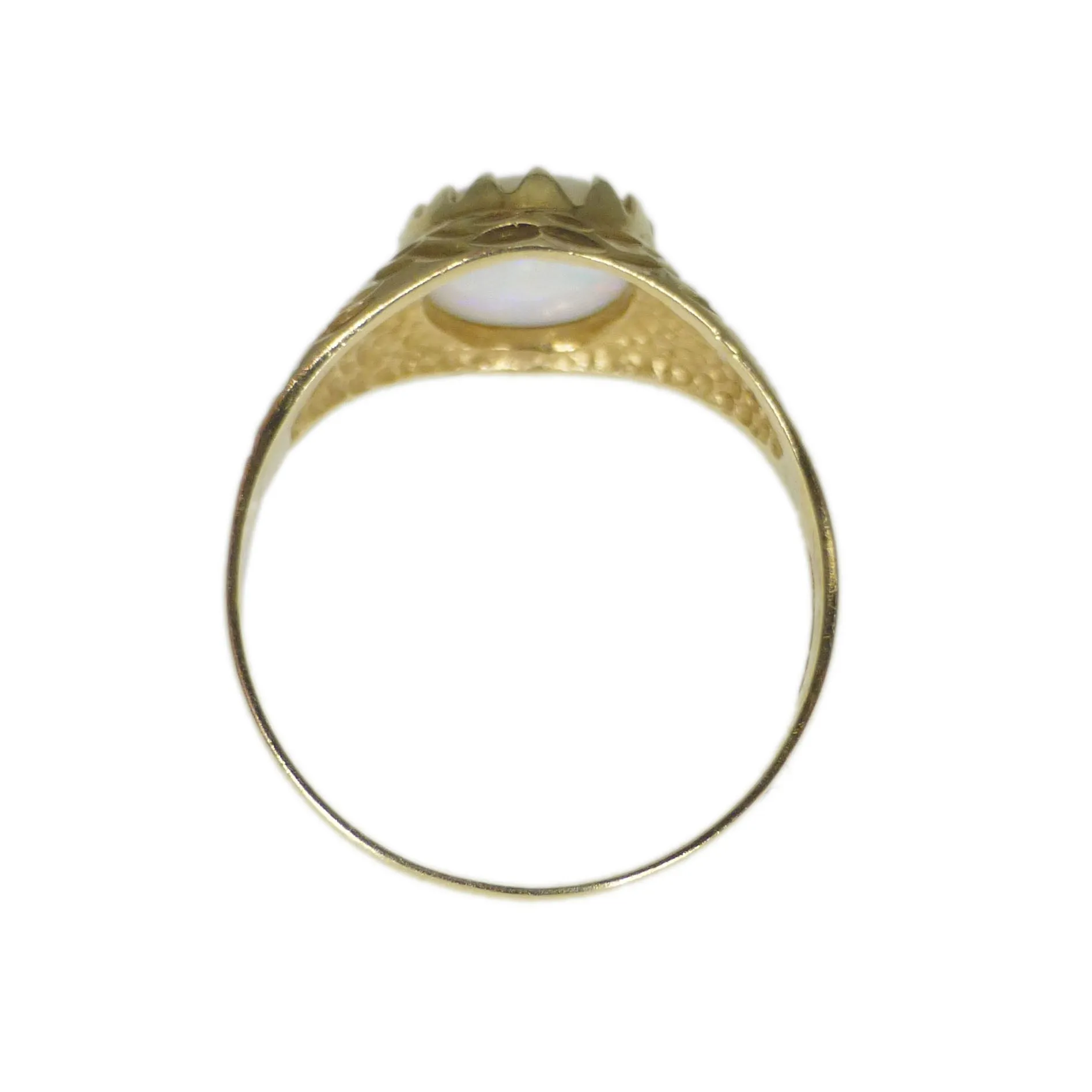 Vintage 9ct Gold Opal Solitaire Ring