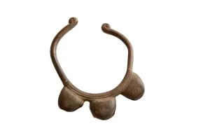 Vintage African Bronze and Copper Bell Cuff Bracelet