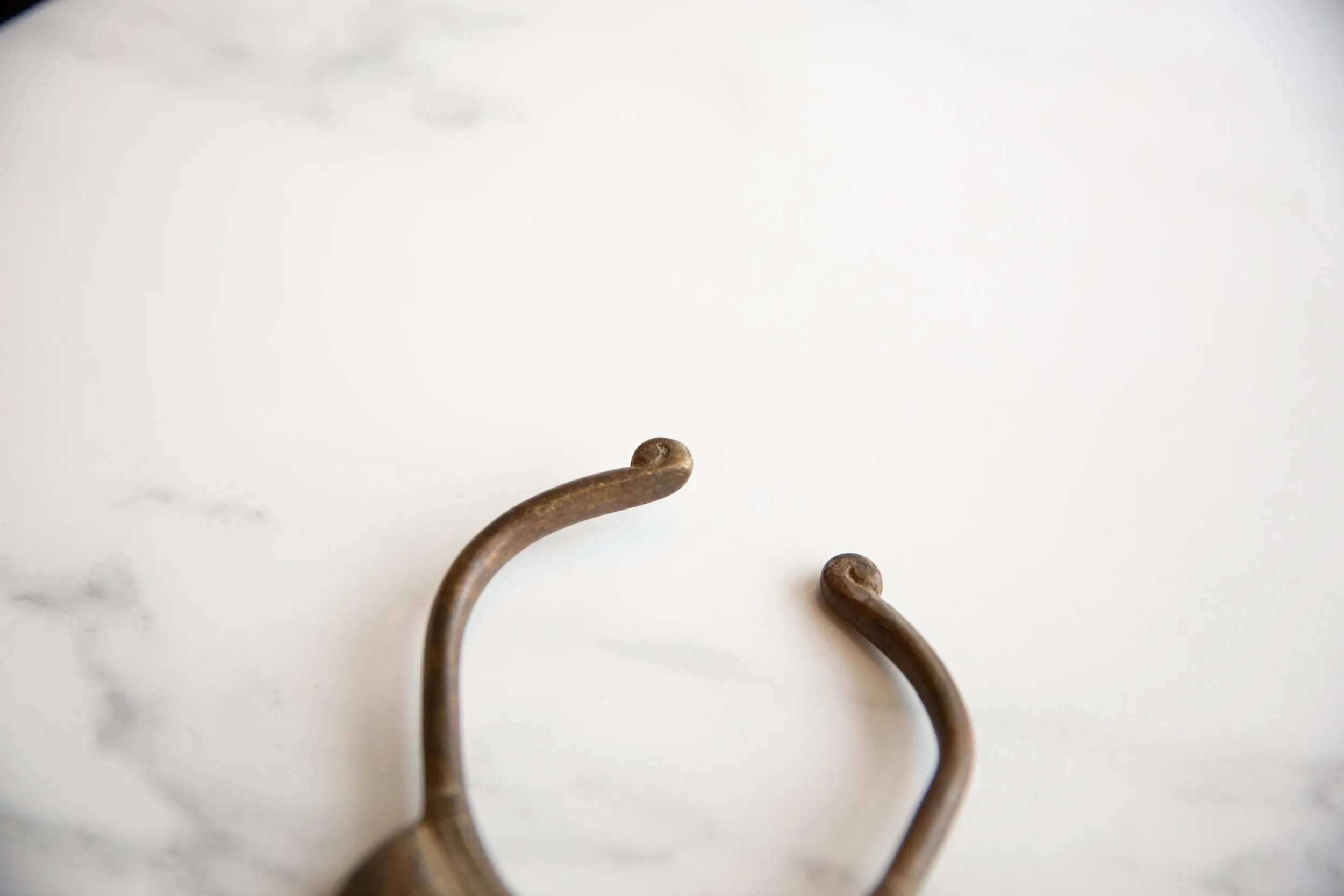 Vintage African Bronze and Copper Bell Cuff Bracelet