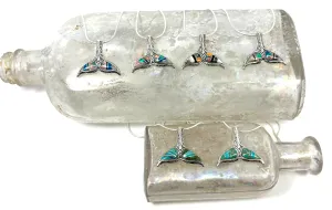 Whale Fluke Necklace- Inlay