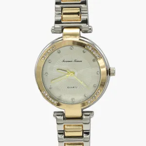 Women's Fancy Wrist Watch - Golden Silver