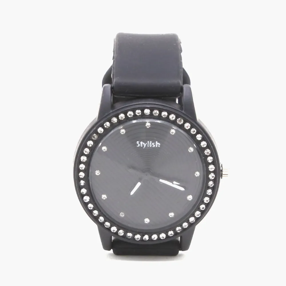 Women's Stylish Belt Watch - Black