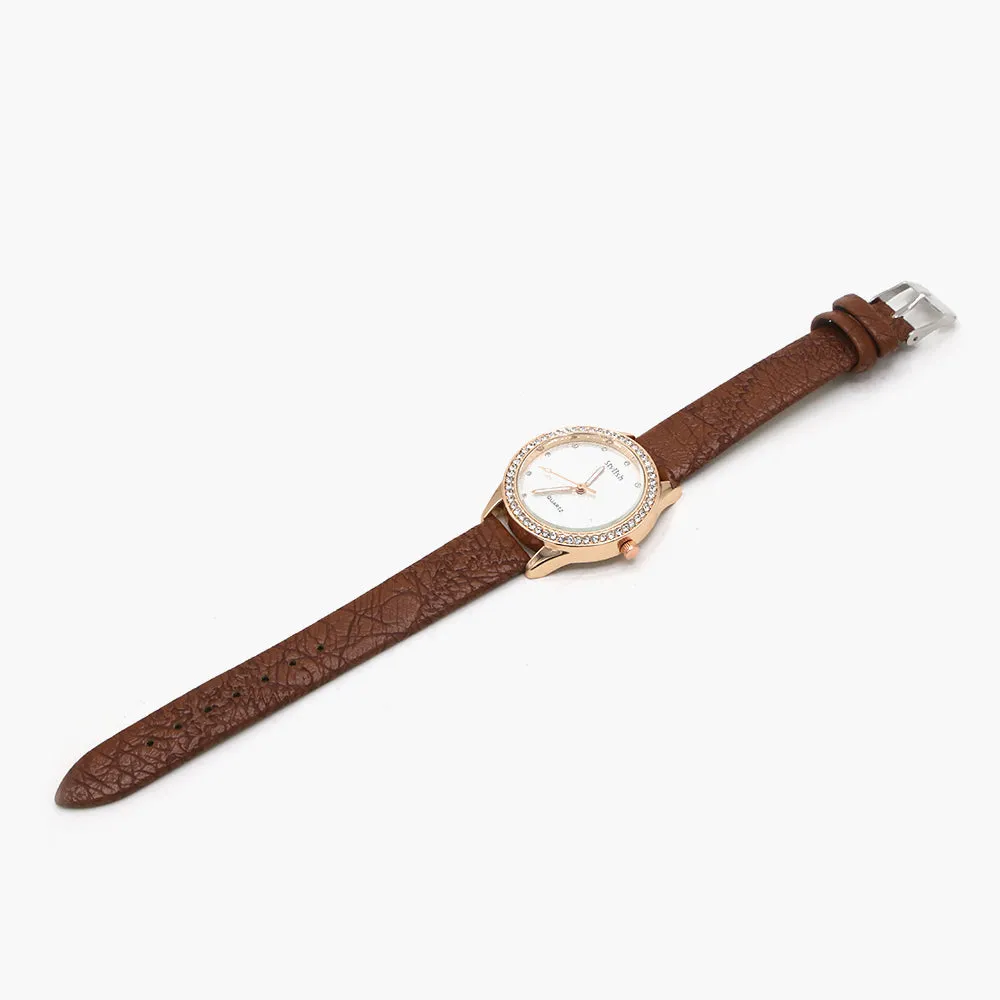 Women's Stylish Belt Watch - Brown
