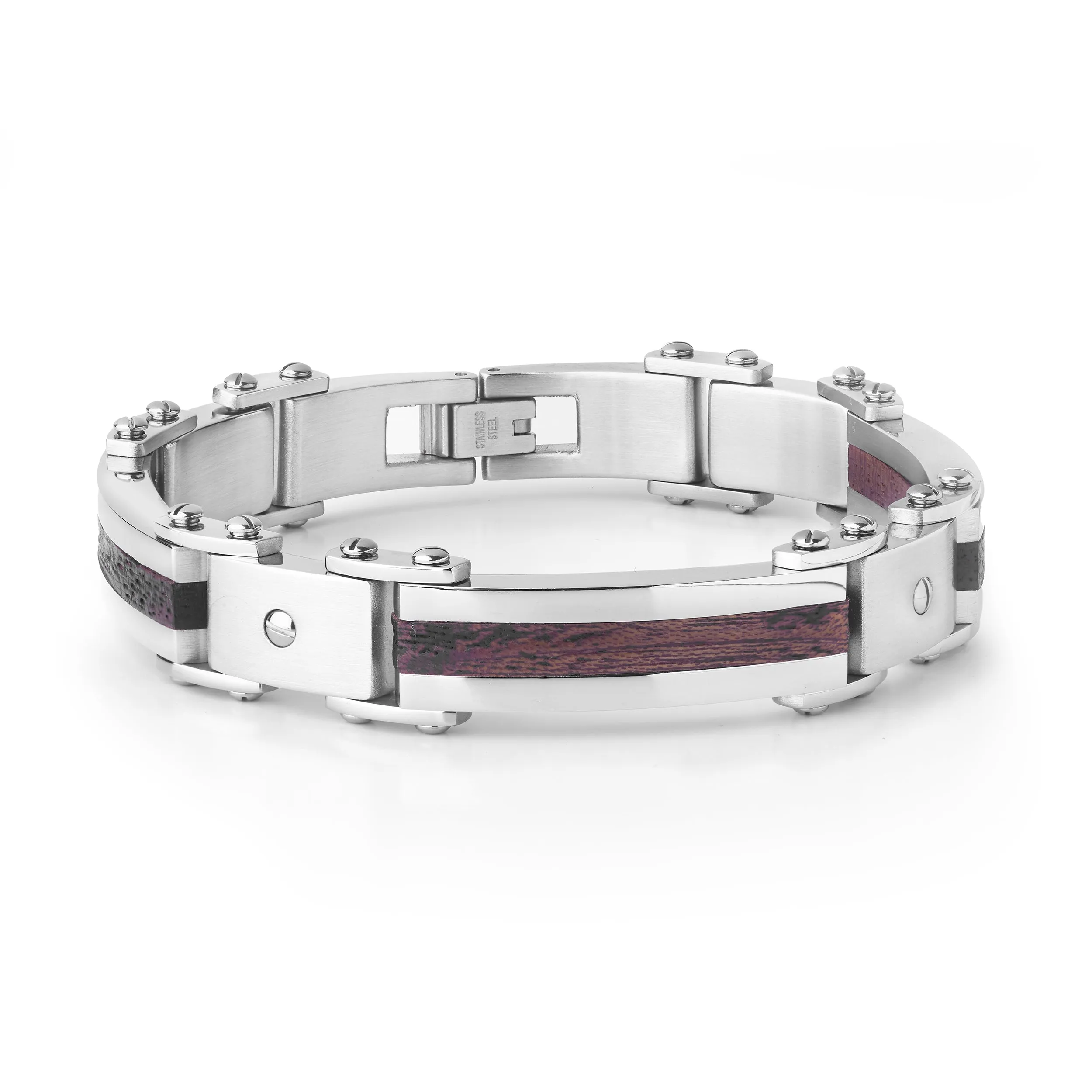 Wood & Steel Bracelet 14mm